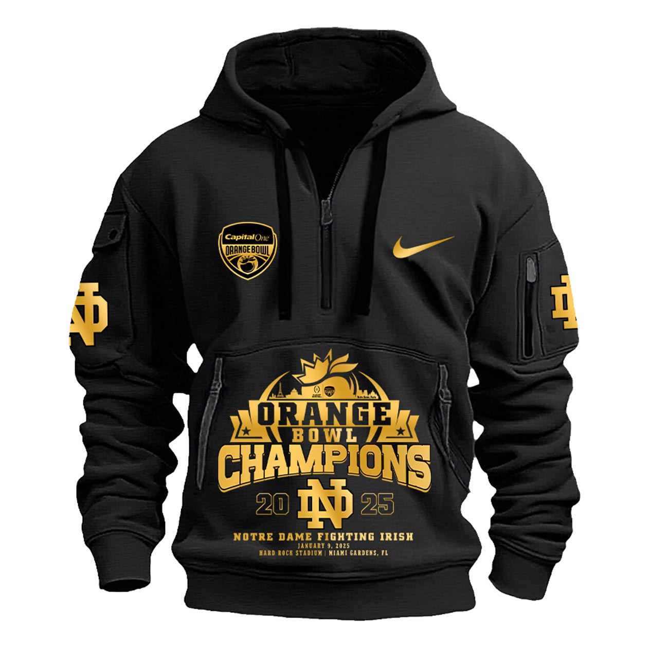 Notre Dame Fighting Irish NCAA Orange Bowl Champions Limited Edition New Hoodie 2025