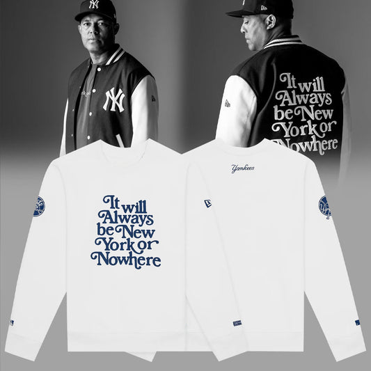 2024 Premium New York Yankees World Series Sweatshirt - Limited Edition New York of Nowhere X New York Yankees Sweatshirt Jogger Cap White Set