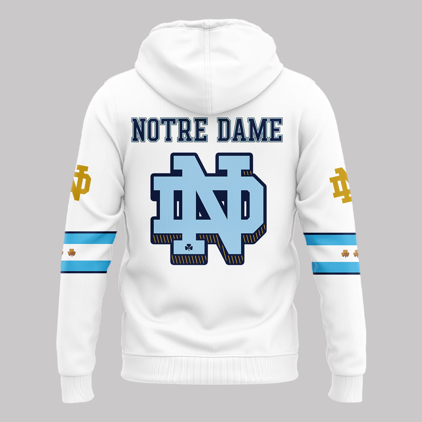 Premium Notre Dame Football Merch - Special Chicago Cubs x Notre Dame Hockey Hoodie