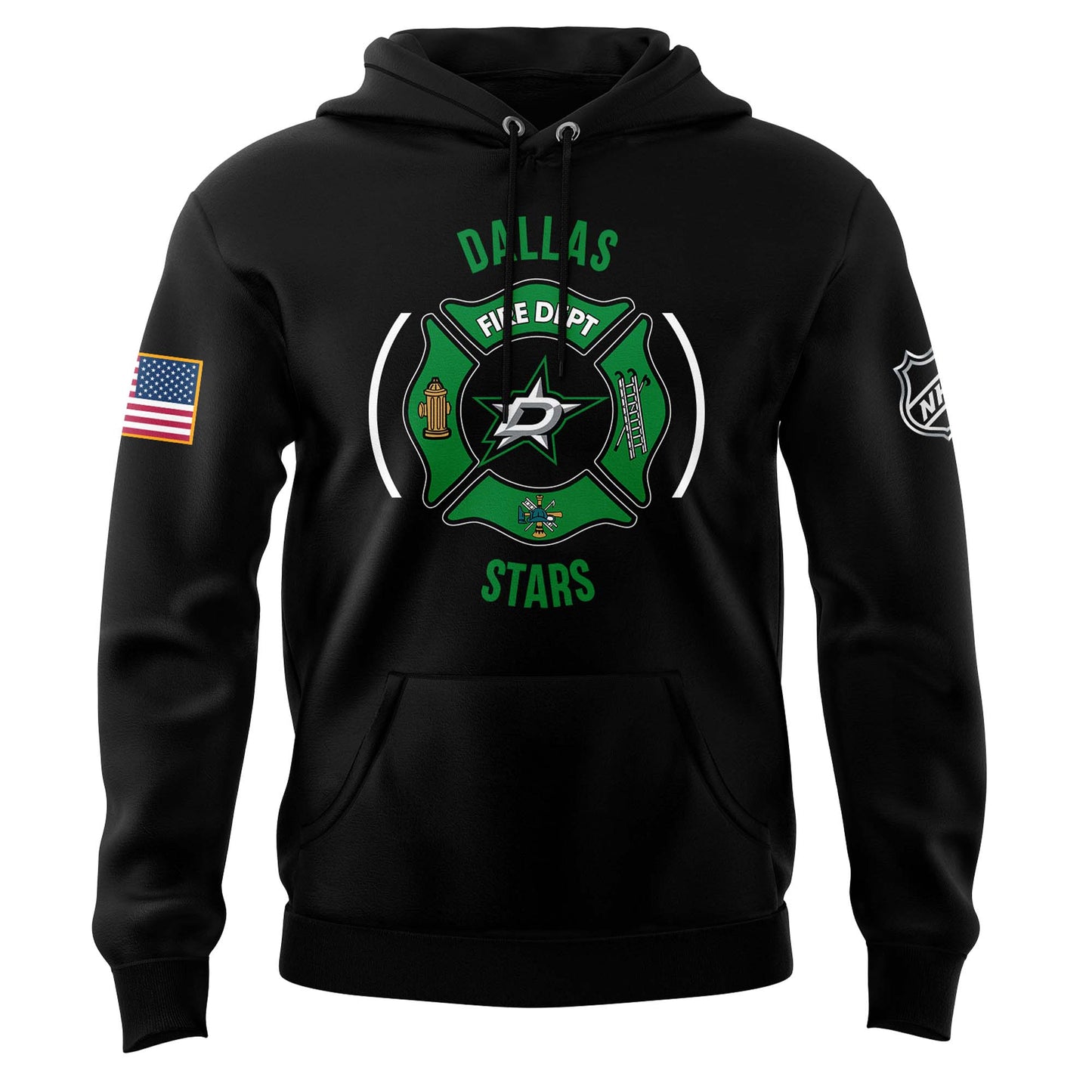 Premium Merch For Loyalists - Dallas Stars Hockey x 2024 Firefighter Appreciation Night Premium Limited Hoodie