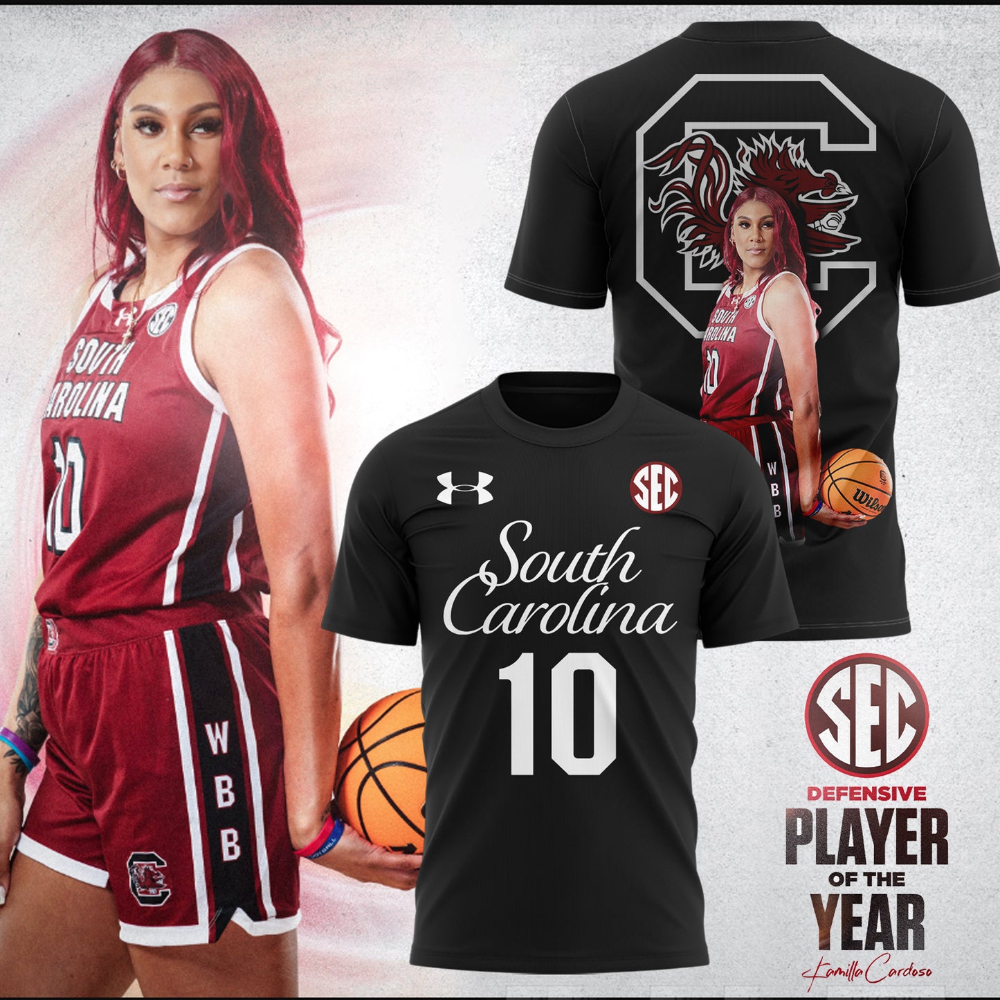 South Carolina Basketball Womens T-Shirt