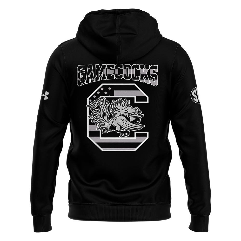 Premium South Carolina Gamecocks Gear - Limited Edition Gamecocks Football Black Zip Hoodie 2024