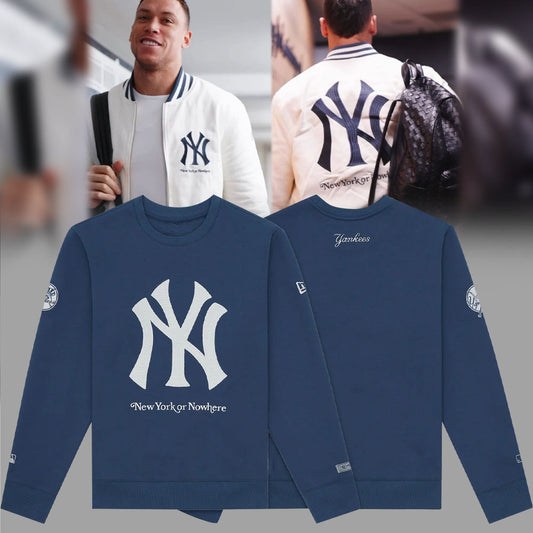 2024 Premium New York Yankees World Series Sweatshirt - Limited Edition New York of Nowhere X New York Yankees Sweatshirt Jogger Cap Navy Set