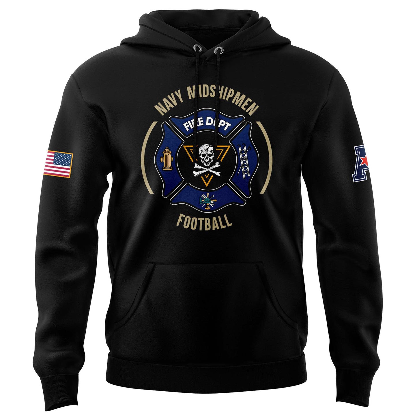 Navy Midshipmen Football x 2024 Firefighter Appreciation Night Premium Limited Pullover Hoodie