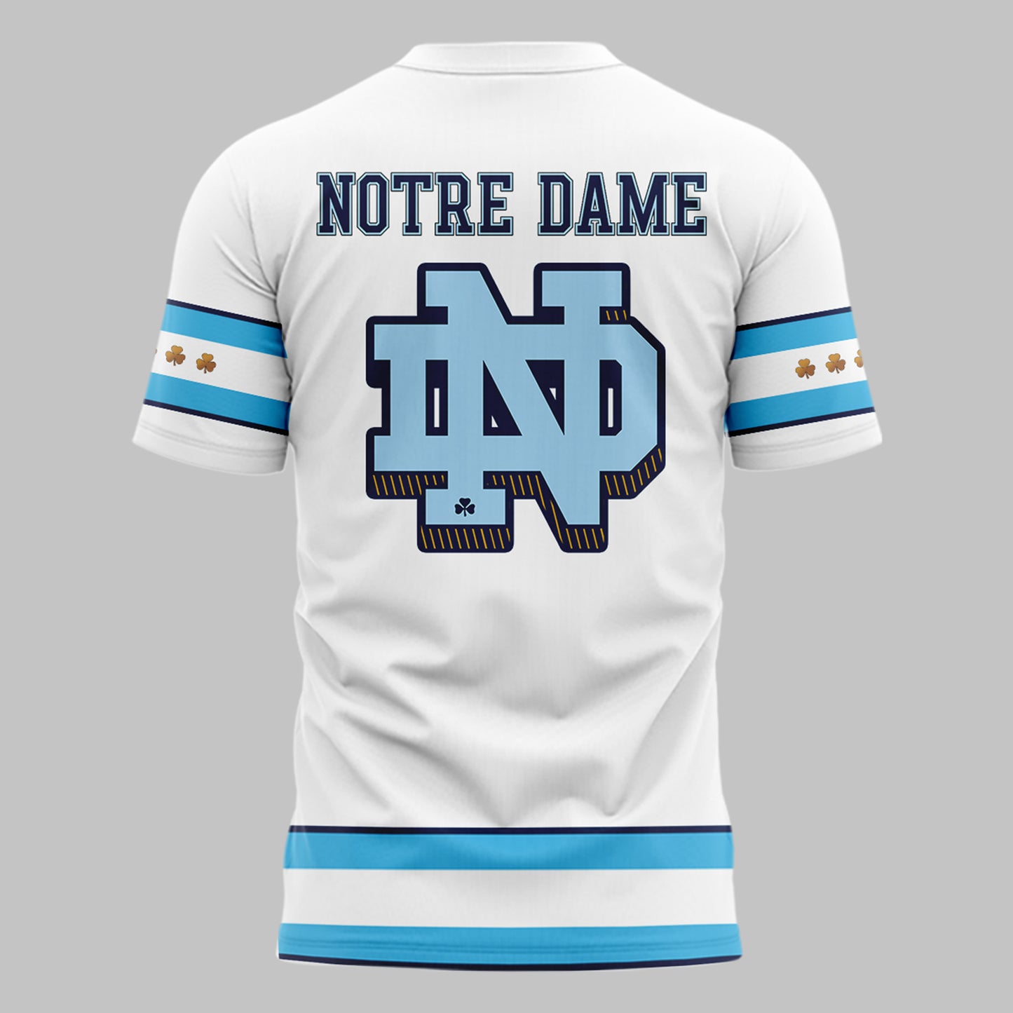 Premium Notre Dame Football Merch - Special Chicago Cubs x Notre Dame Hockey T-Shirt