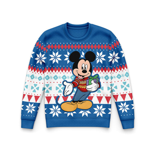 Mickey Mouse Premium Ugly Christmas Sweater - Mickey WT914 Wool Fabric Ugly Sweater Christmas Gift - Mickey Mouse Christmas Sweater