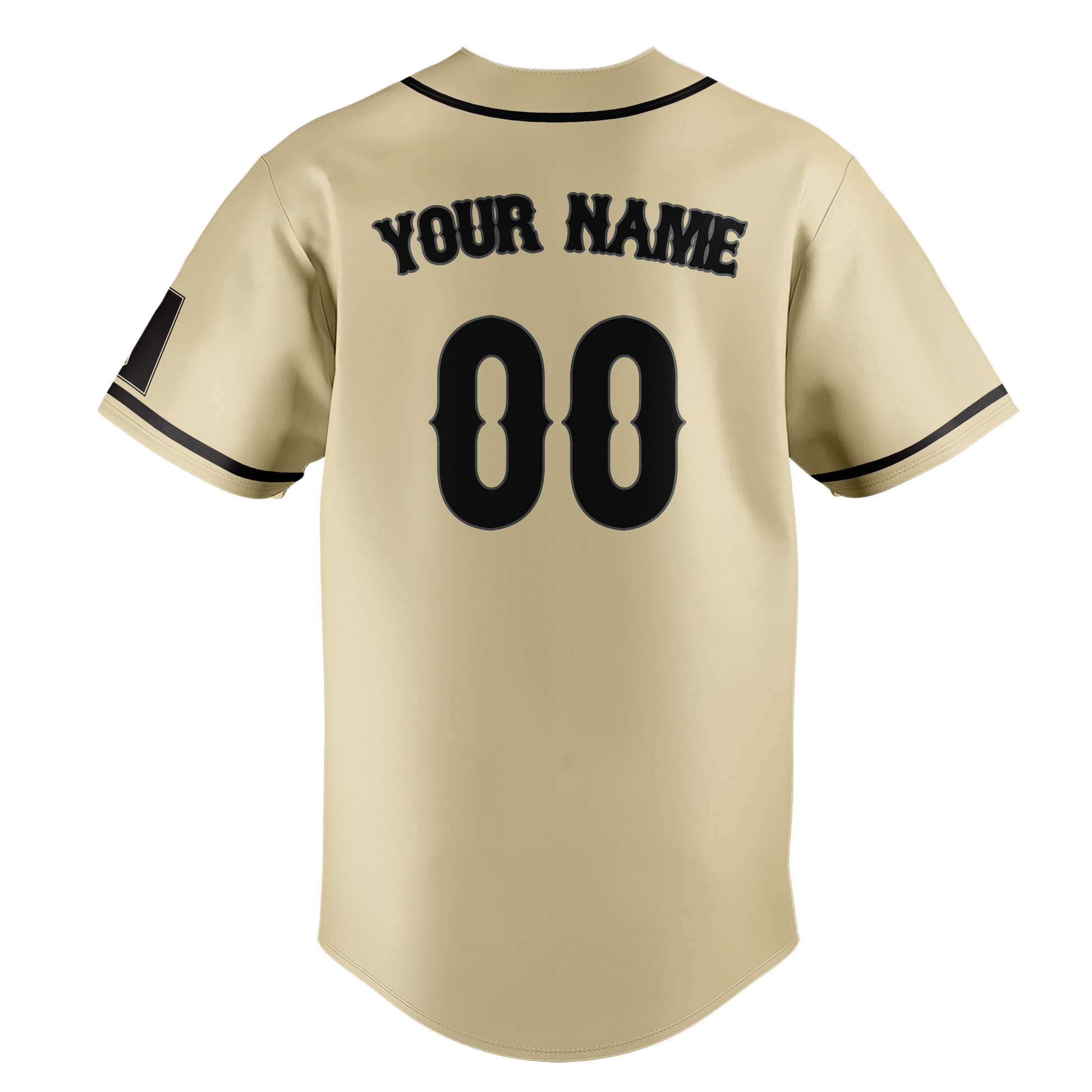 Custom Cream & Black Colors Design Sports Baseball Jersey