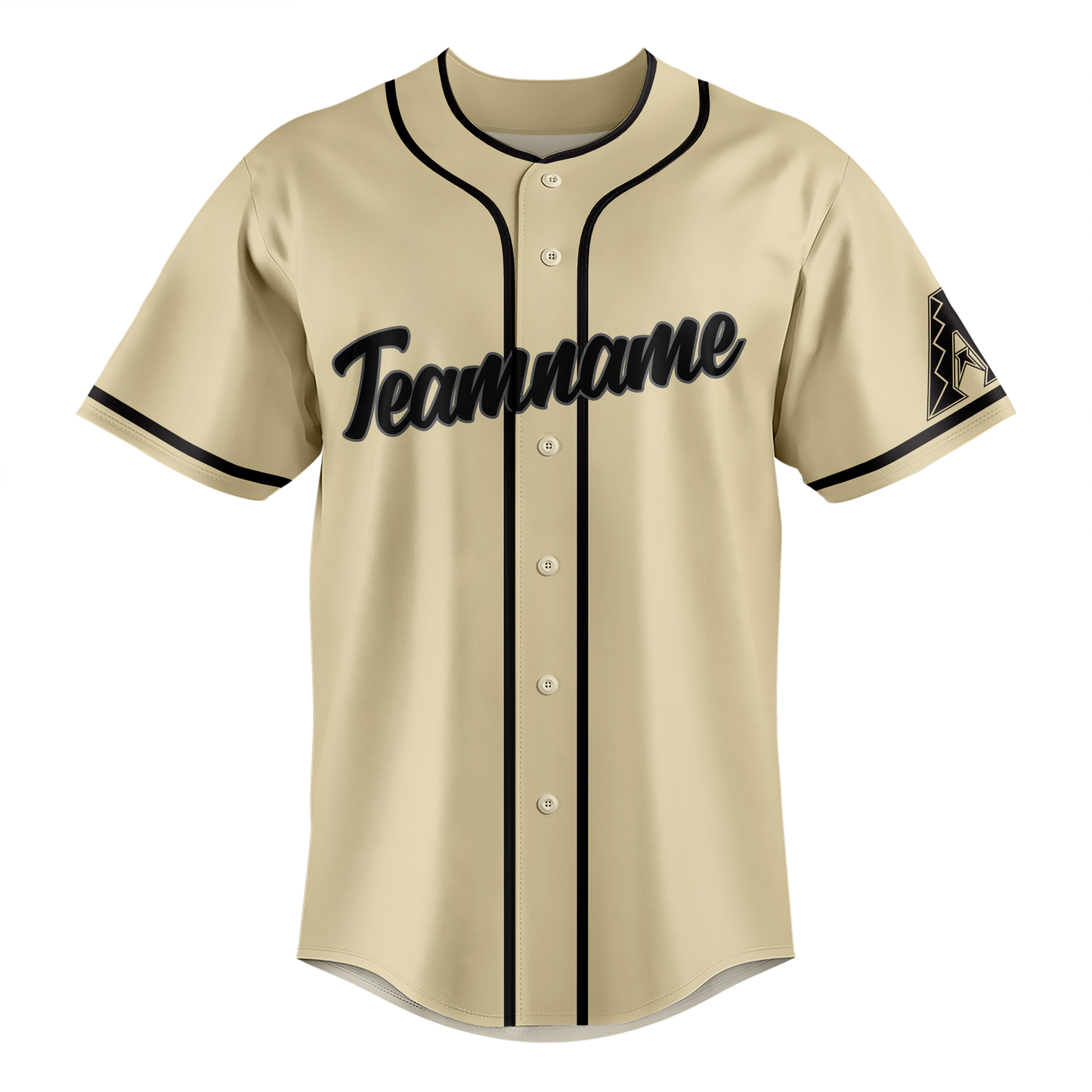 Custom Cream & Black Colors Design Sports Baseball Jersey