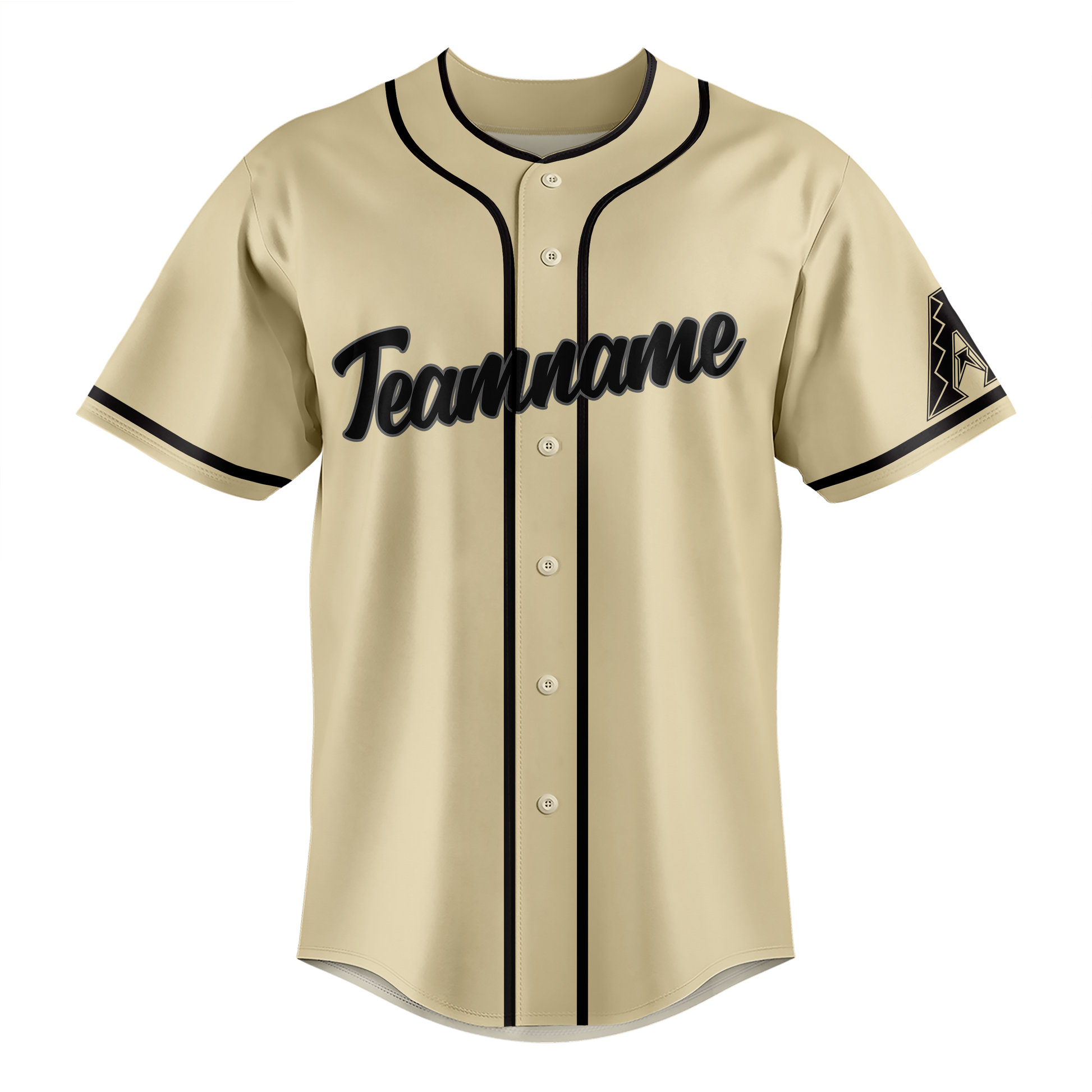 Custom Cream & Black Colors Design Sports Baseball Jersey