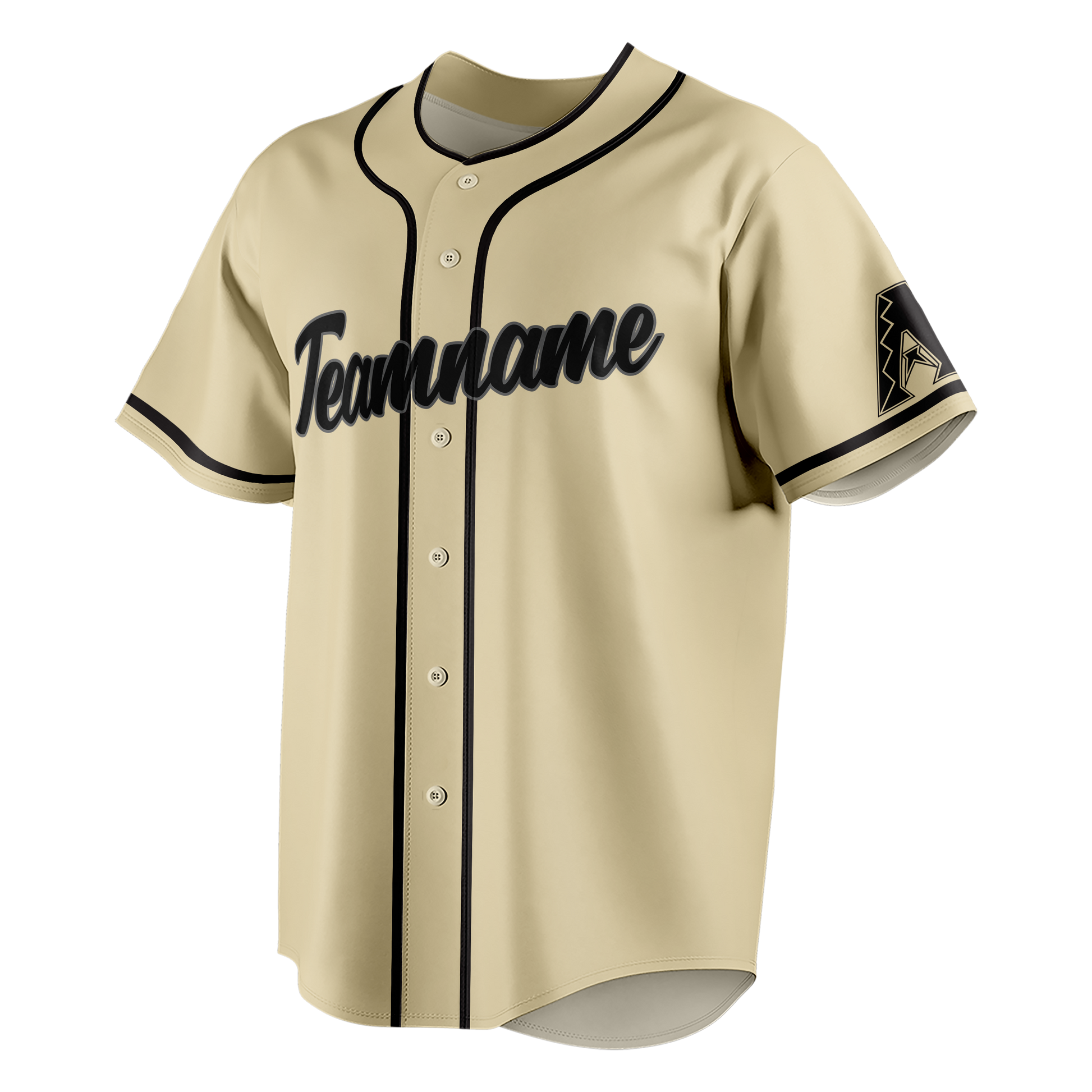 Custom Cream & Black Colors Design Sports Baseball Jersey