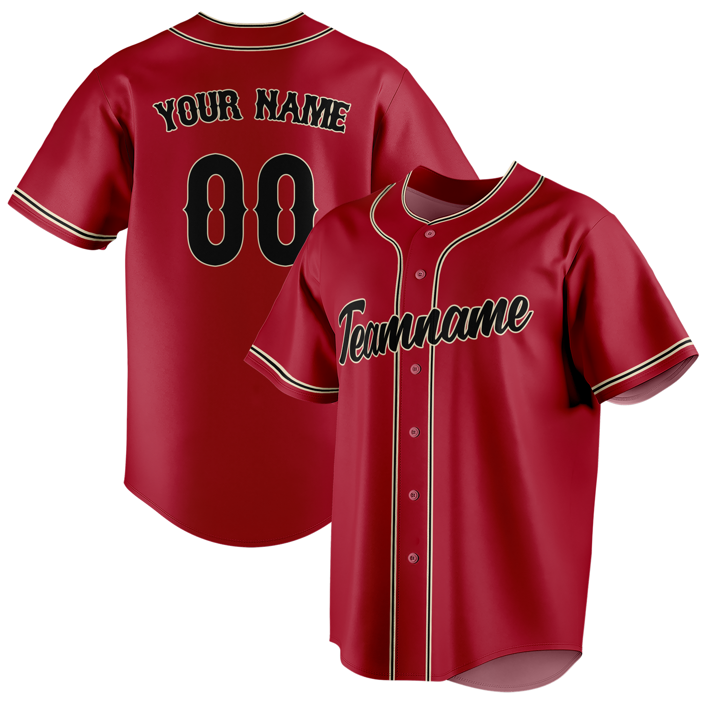 Custom Maroon & Black Colors Design Sports Baseball Jersey