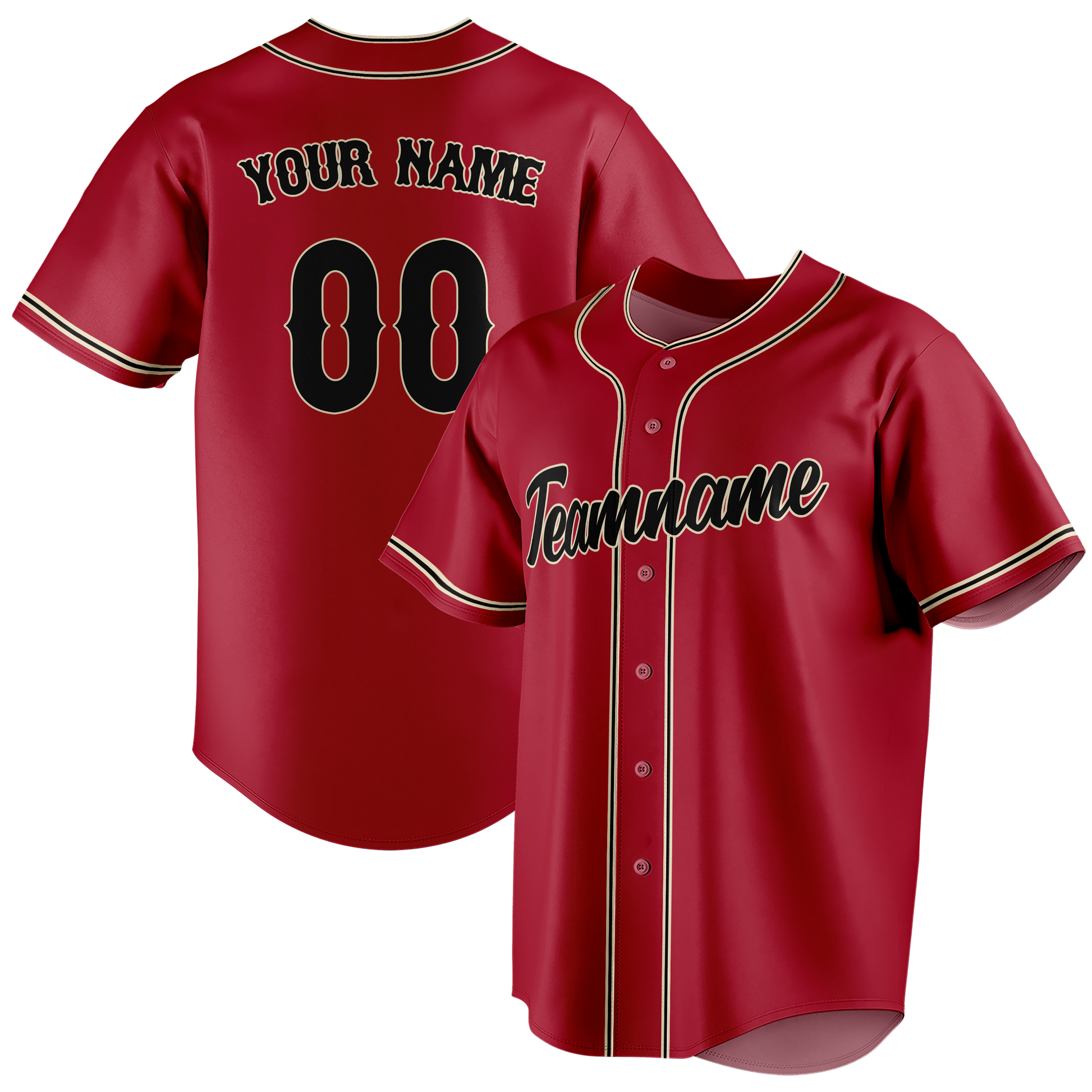 Custom Maroon & Black Colors Design Sports Baseball Jersey