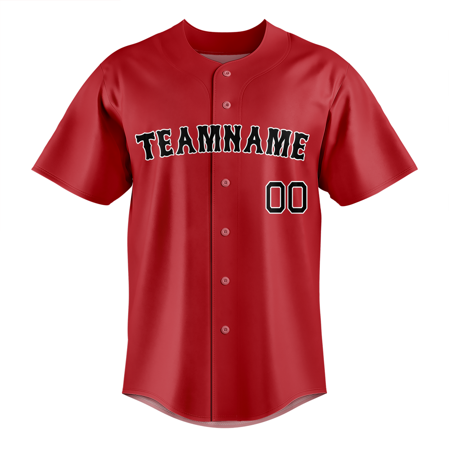 Custom Red & Black Colors Design Sports Baseball Jersey