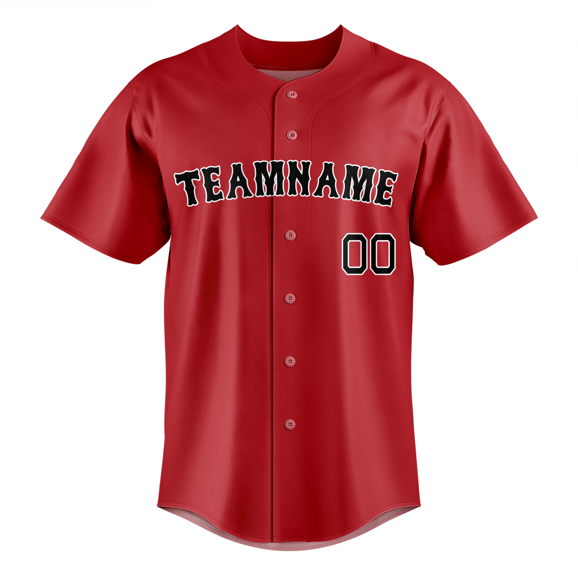 Custom Red & Black Colors Design Sports Baseball Jersey