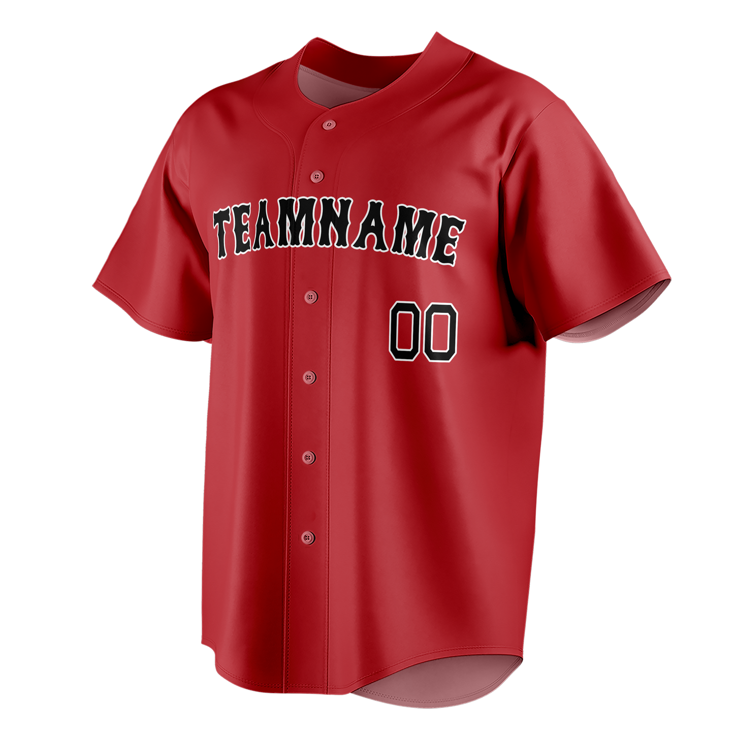 Custom Red & Black Colors Design Sports Baseball Jersey