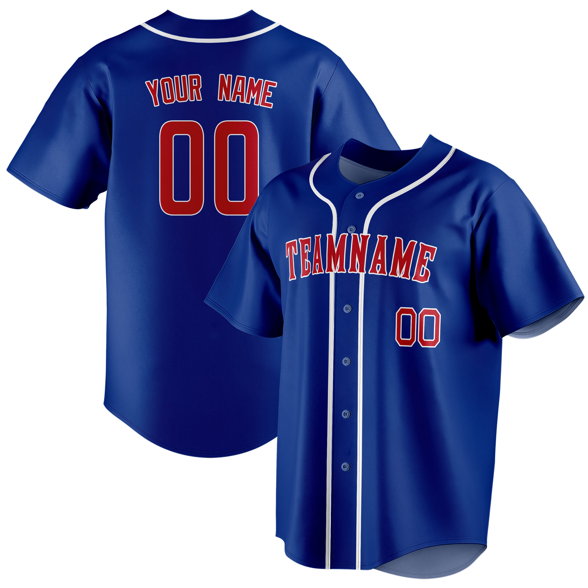 Custom Royal Blue & Maroon Colors Design Sports Baseball Jersey