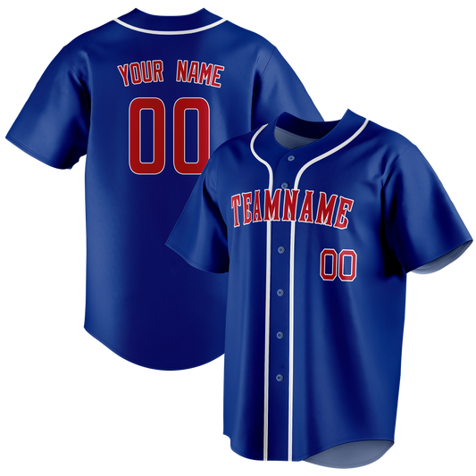 Custom Royal Blue & Maroon Colors Design Sports Baseball Jersey