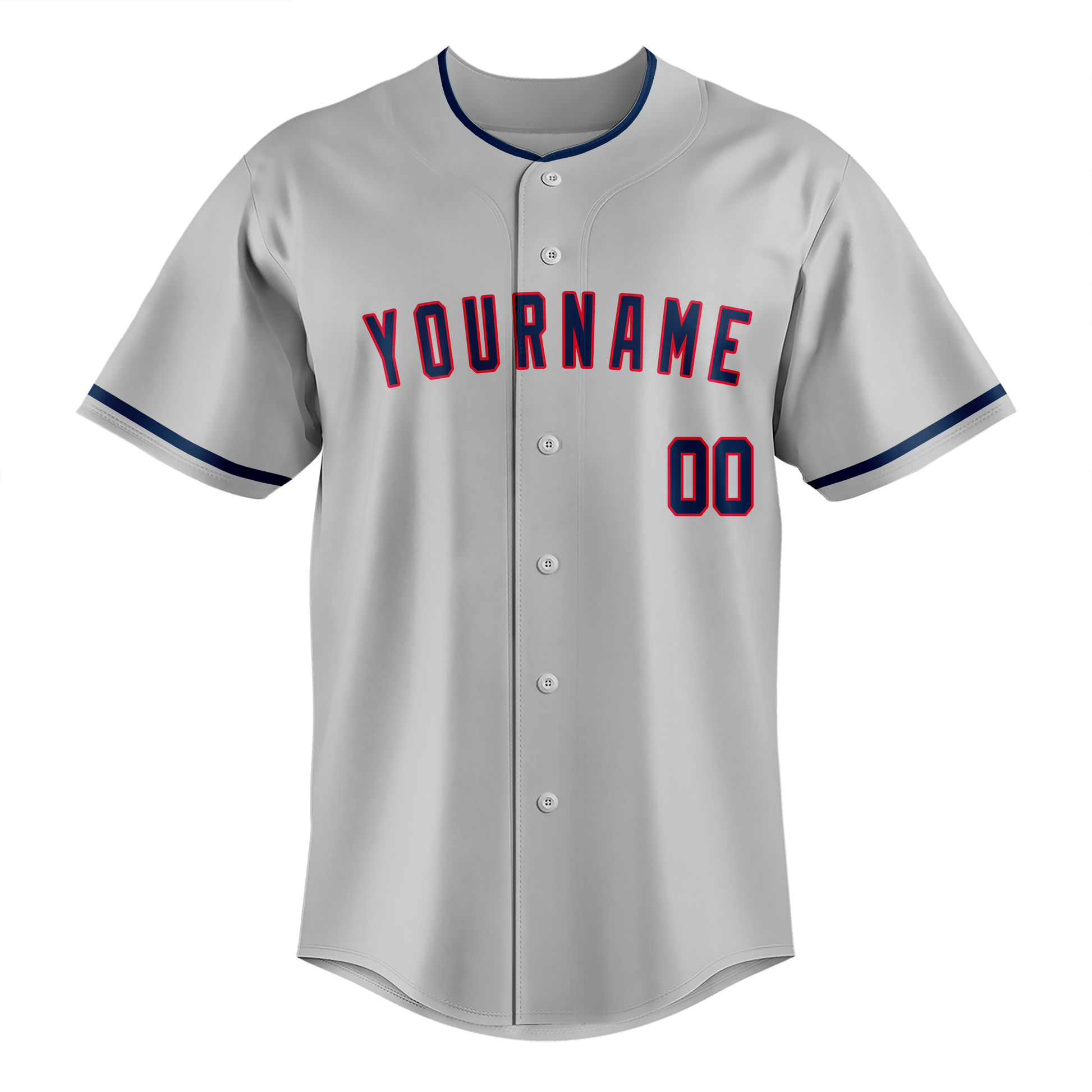 Custom Gray & Dark Purple Colors Design Sports Baseball Jersey