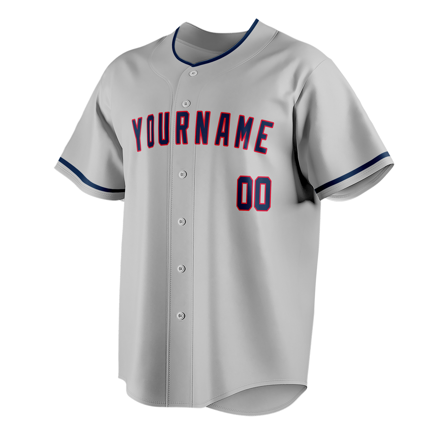 Custom Gray & Dark Purple Colors Design Sports Baseball Jersey