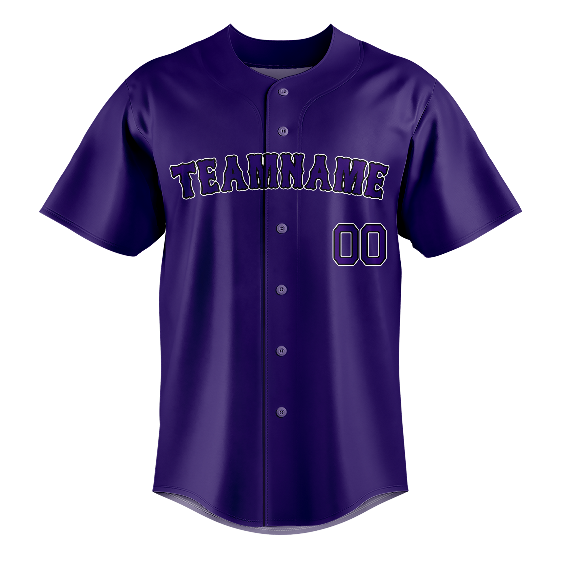 Custom Purple & Black Colors Design Sports Baseball Jersey