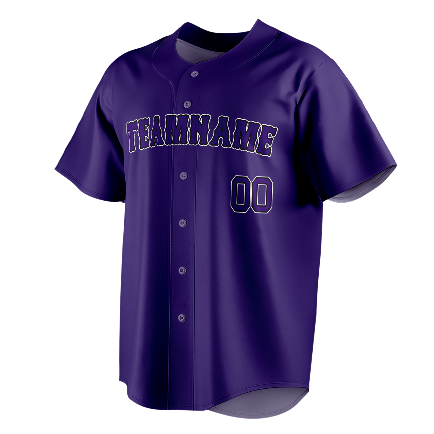 Custom Purple & Black Colors Design Sports Baseball Jersey