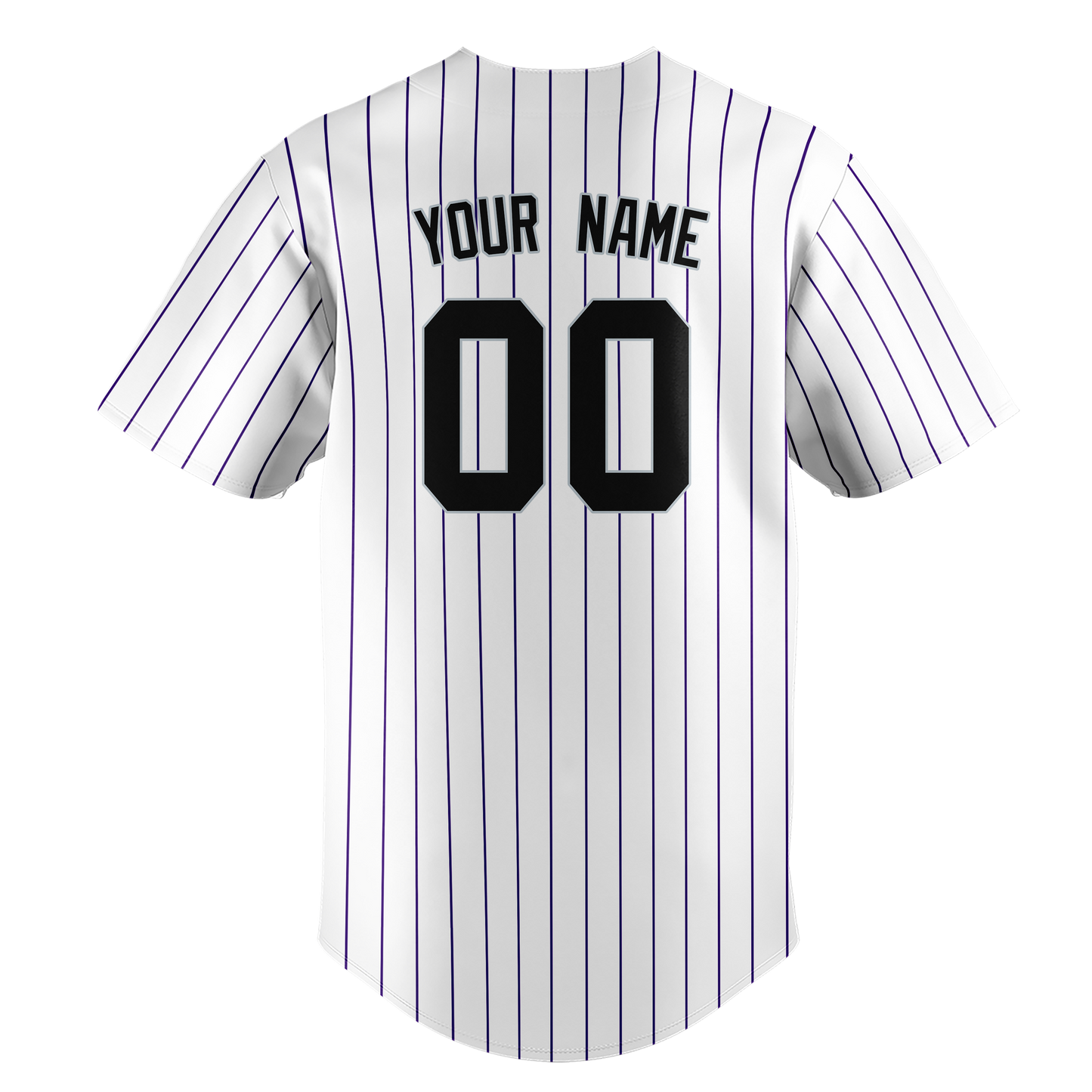 Custom White & Purple Colors Design Sports Baseball Jersey