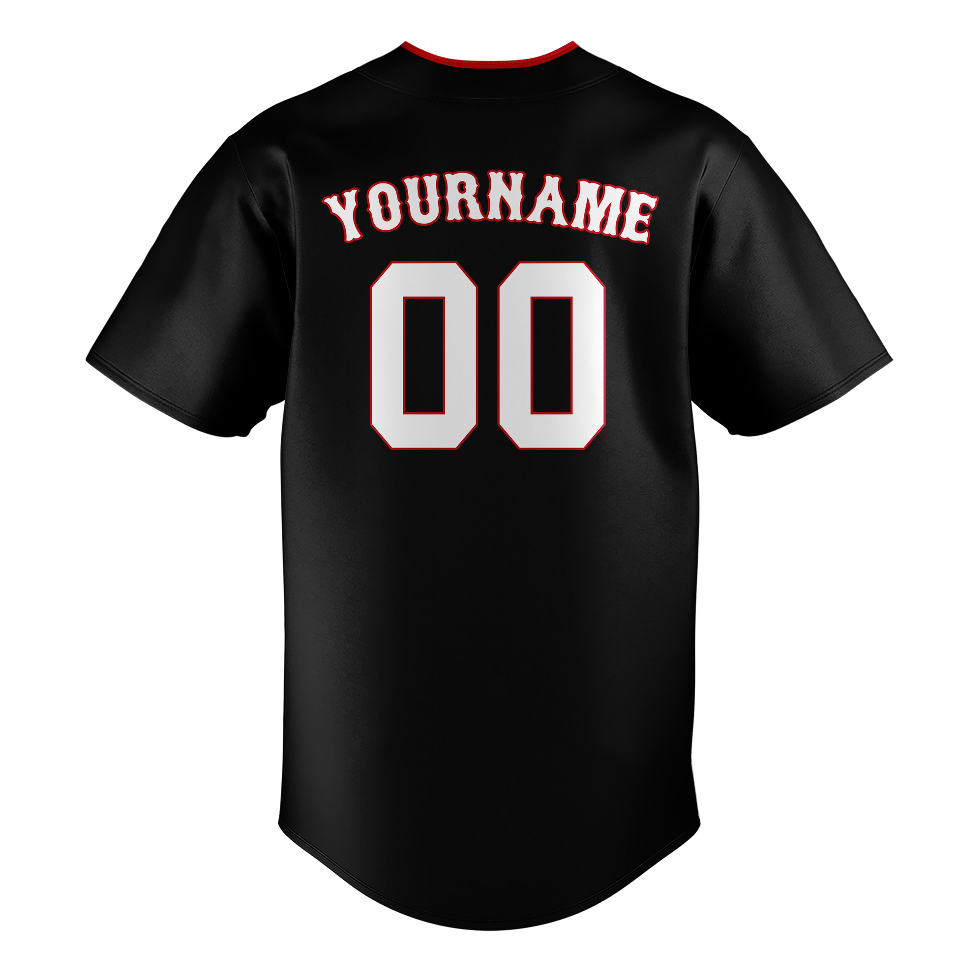 Custom Black & Red Colors Design Sports Baseball Jersey