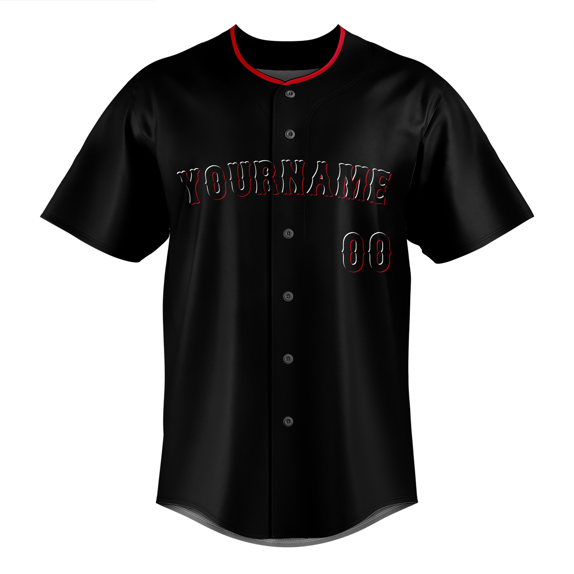 Custom Black & Red Colors Design Sports Baseball Jersey