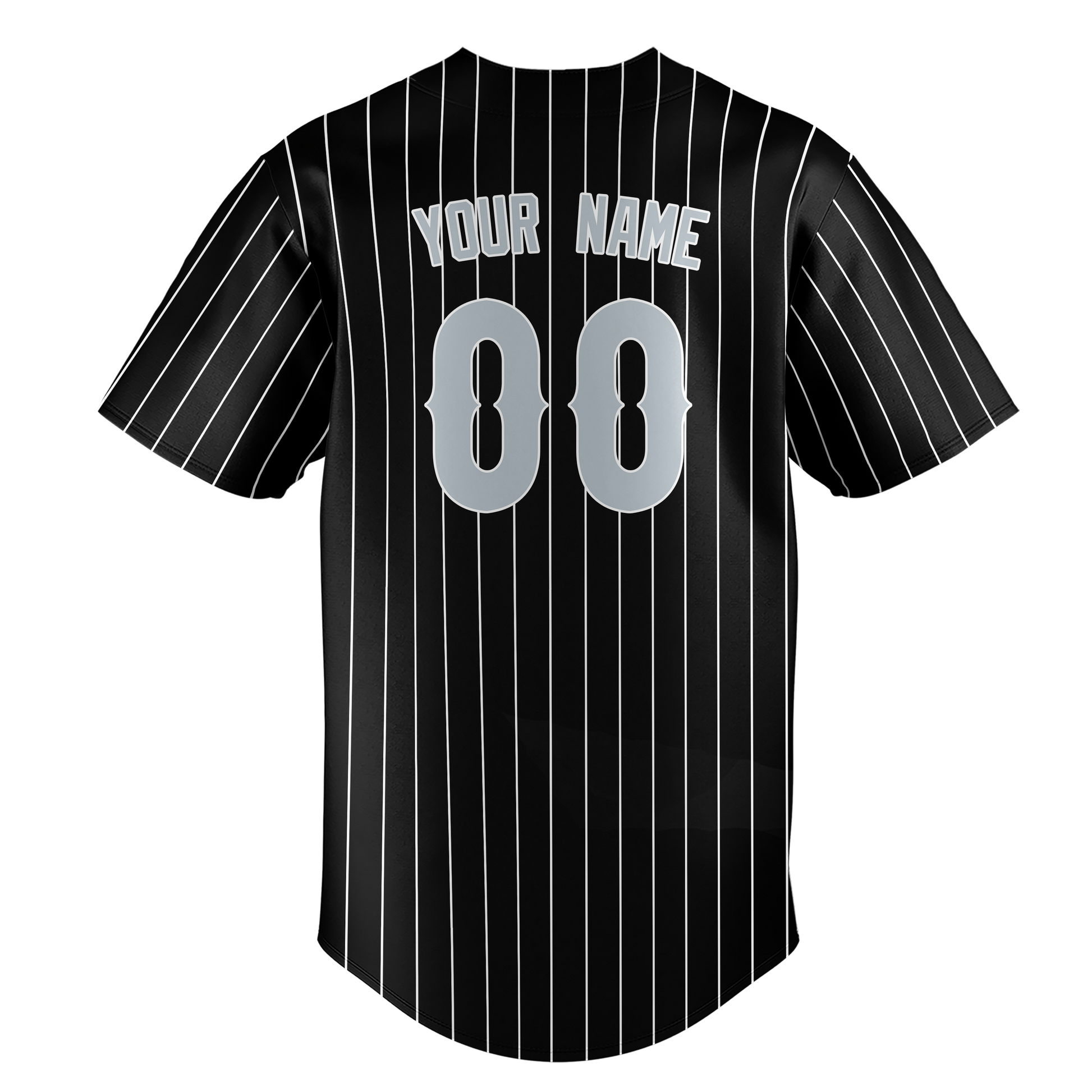 Custom Black & White Colors Design Sports Baseball Jersey