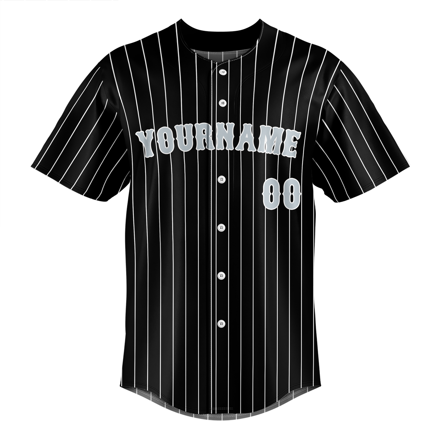 Custom Black & White Colors Design Sports Baseball Jersey