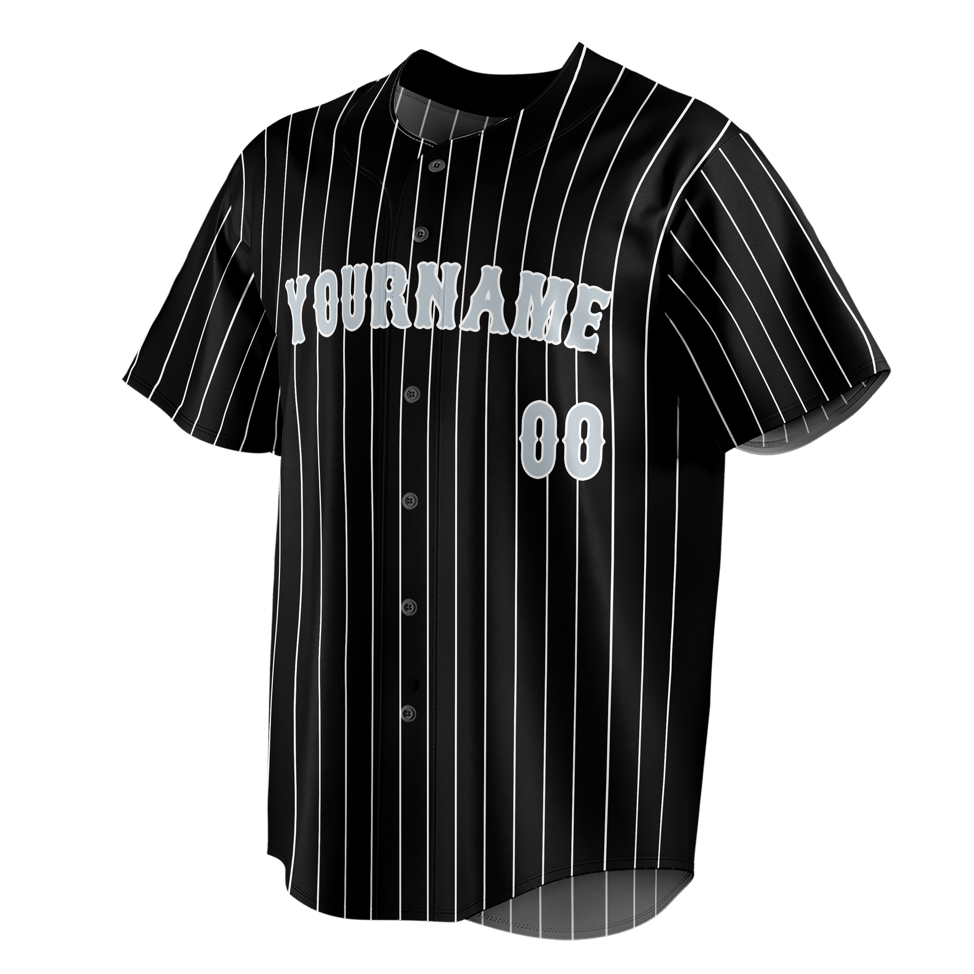 Custom Black & White Colors Design Sports Baseball Jersey