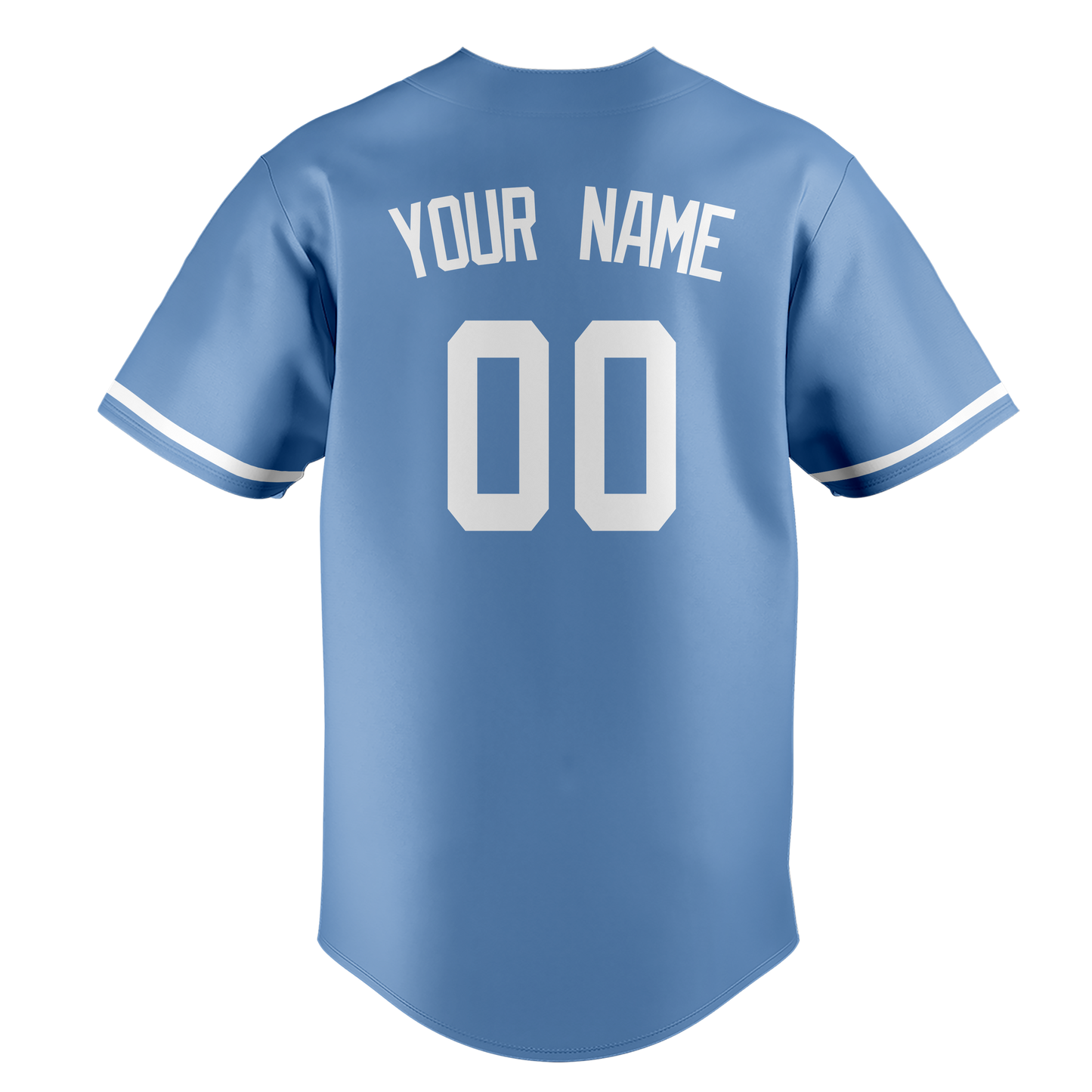 Custom Light Blue & White Colors Design Sports Baseball Jersey