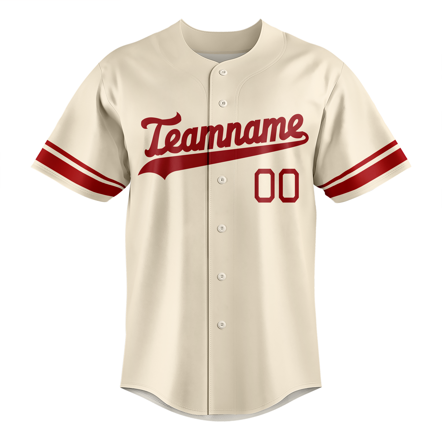 Custom Cream & Maroon Colors Design Sports Baseball Jersey