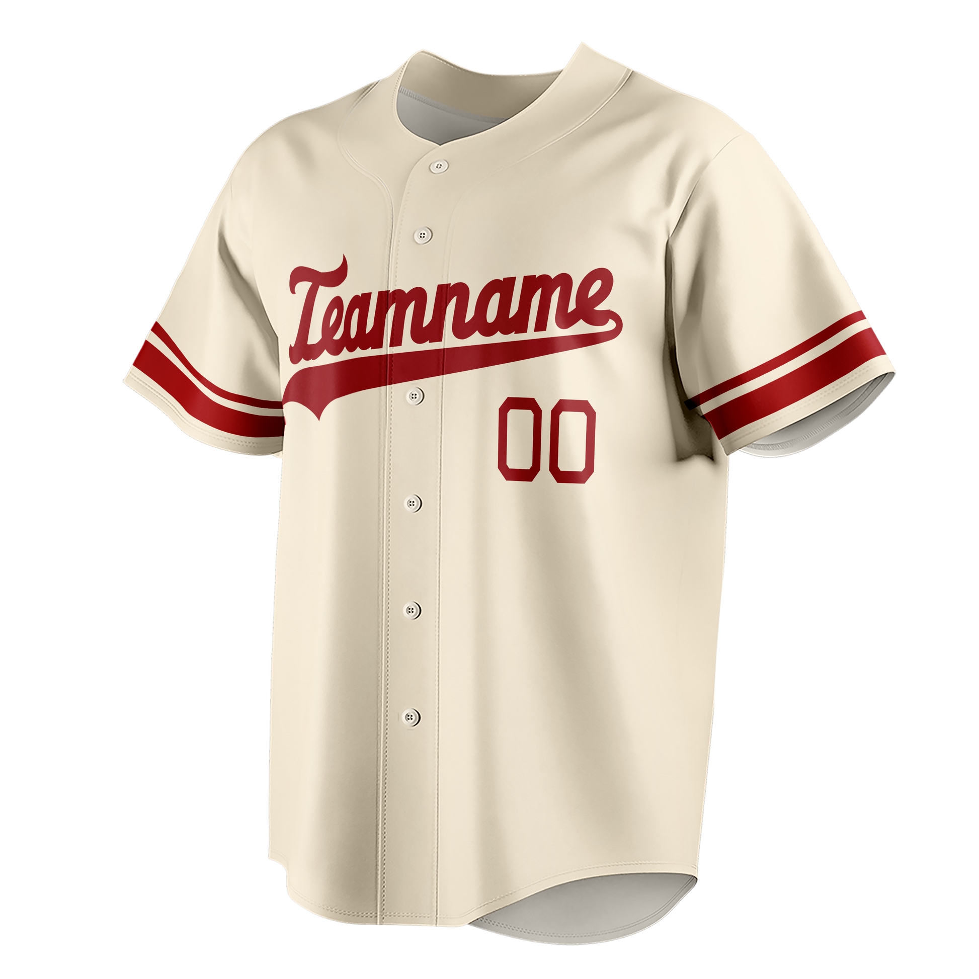 Custom Cream & Maroon Colors Design Sports Baseball Jersey