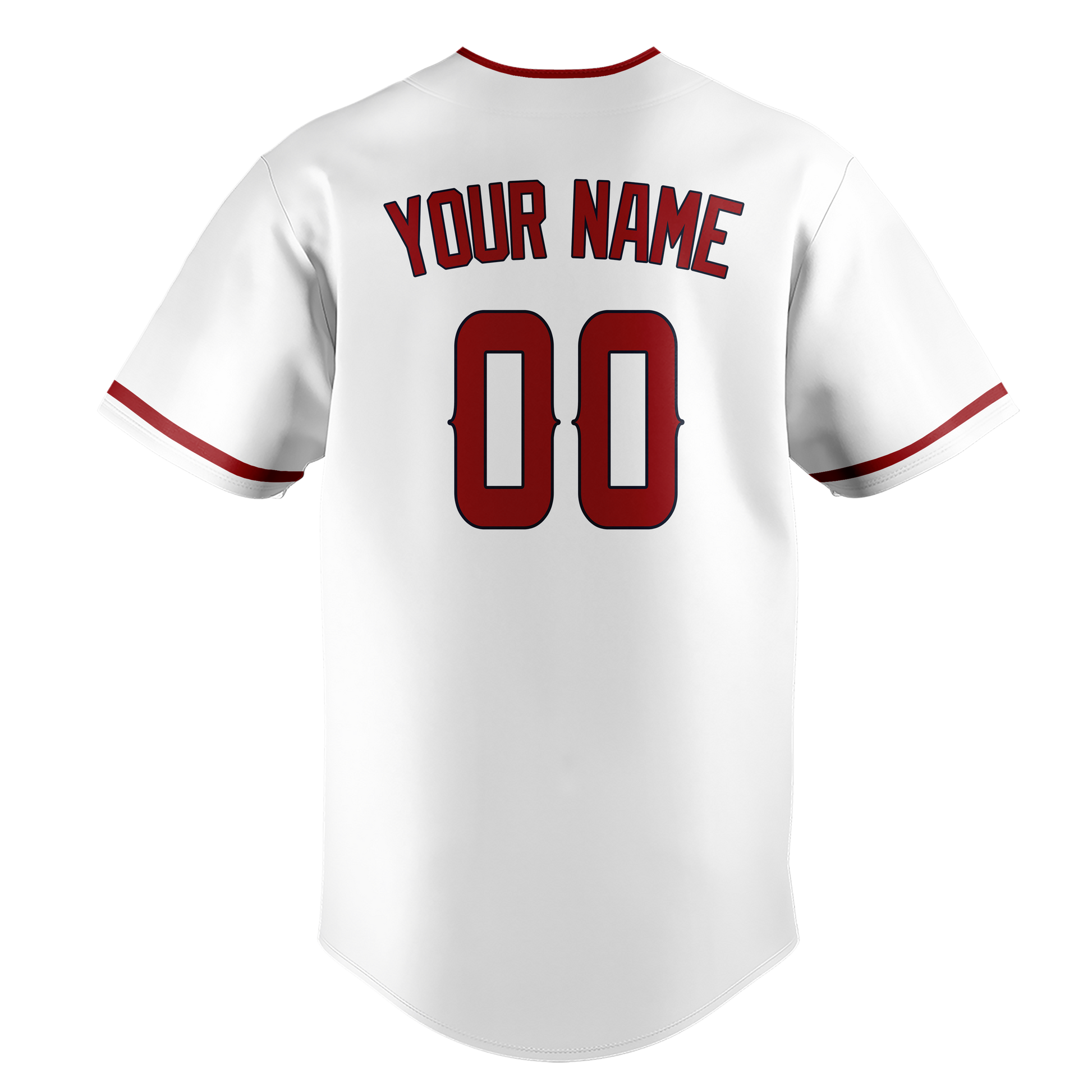 Custom White & Maroon Colors Design Sports Baseball Jersey