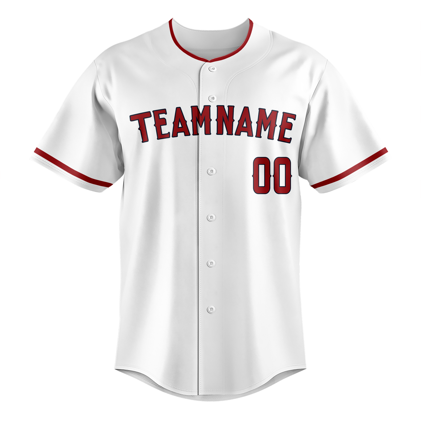 Custom White & Maroon Colors Design Sports Baseball Jersey