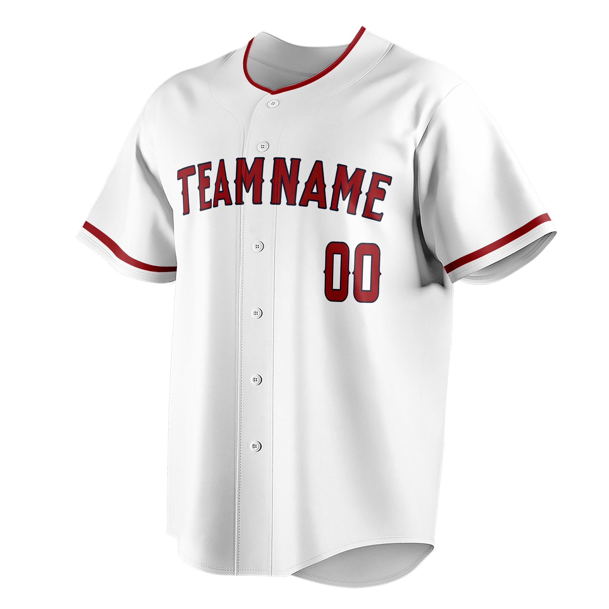 Custom White & Maroon Colors Design Sports Baseball Jersey