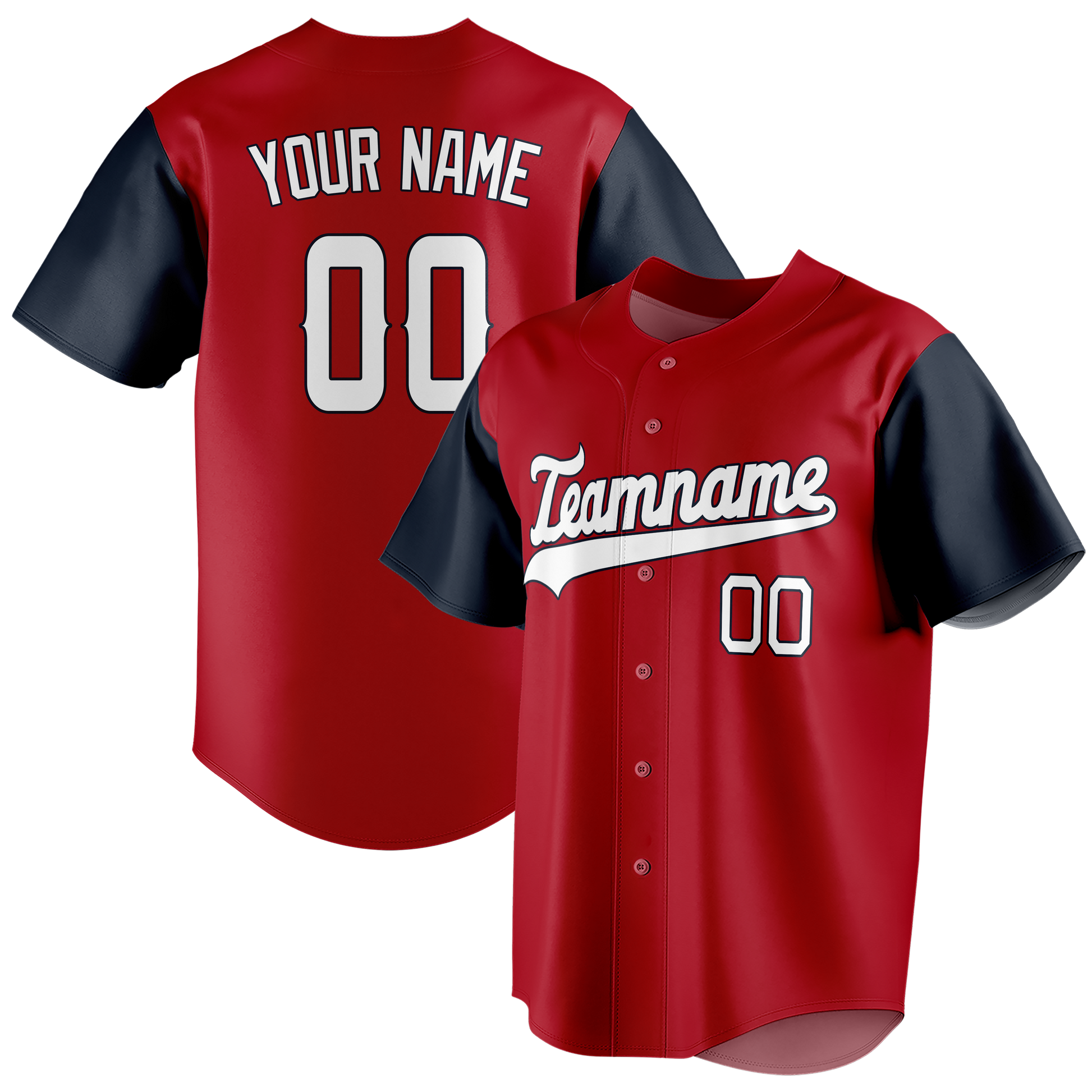 Custom Maroon & Navy Blue Colors Design Sports Baseball Jersey