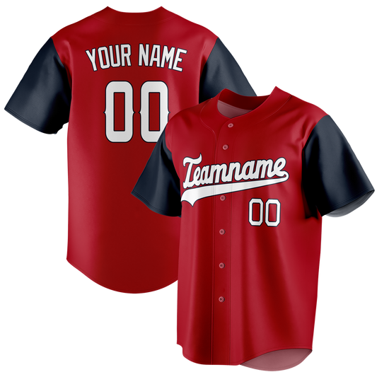 Custom Maroon & Navy Blue Colors Design Sports Baseball Jersey