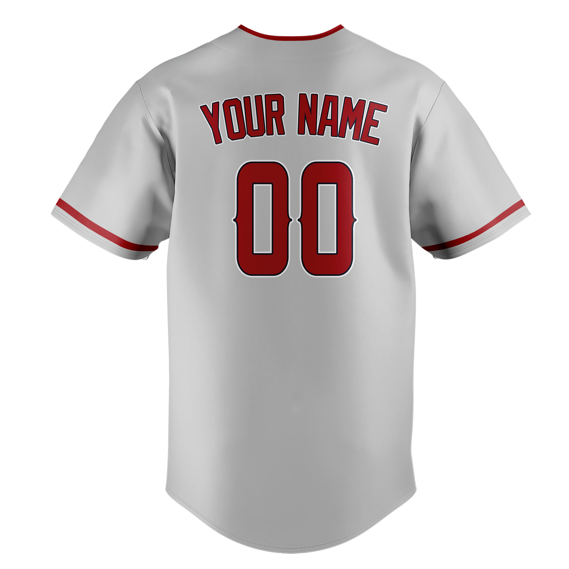 Custom Silver & Maroon Colors Design Sports Baseball Jersey