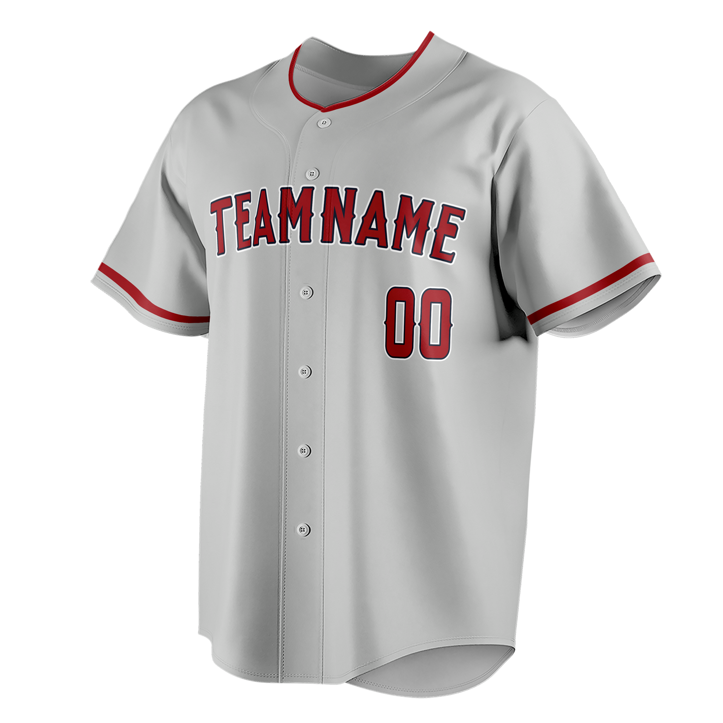 Custom Silver & Maroon Colors Design Sports Baseball Jersey