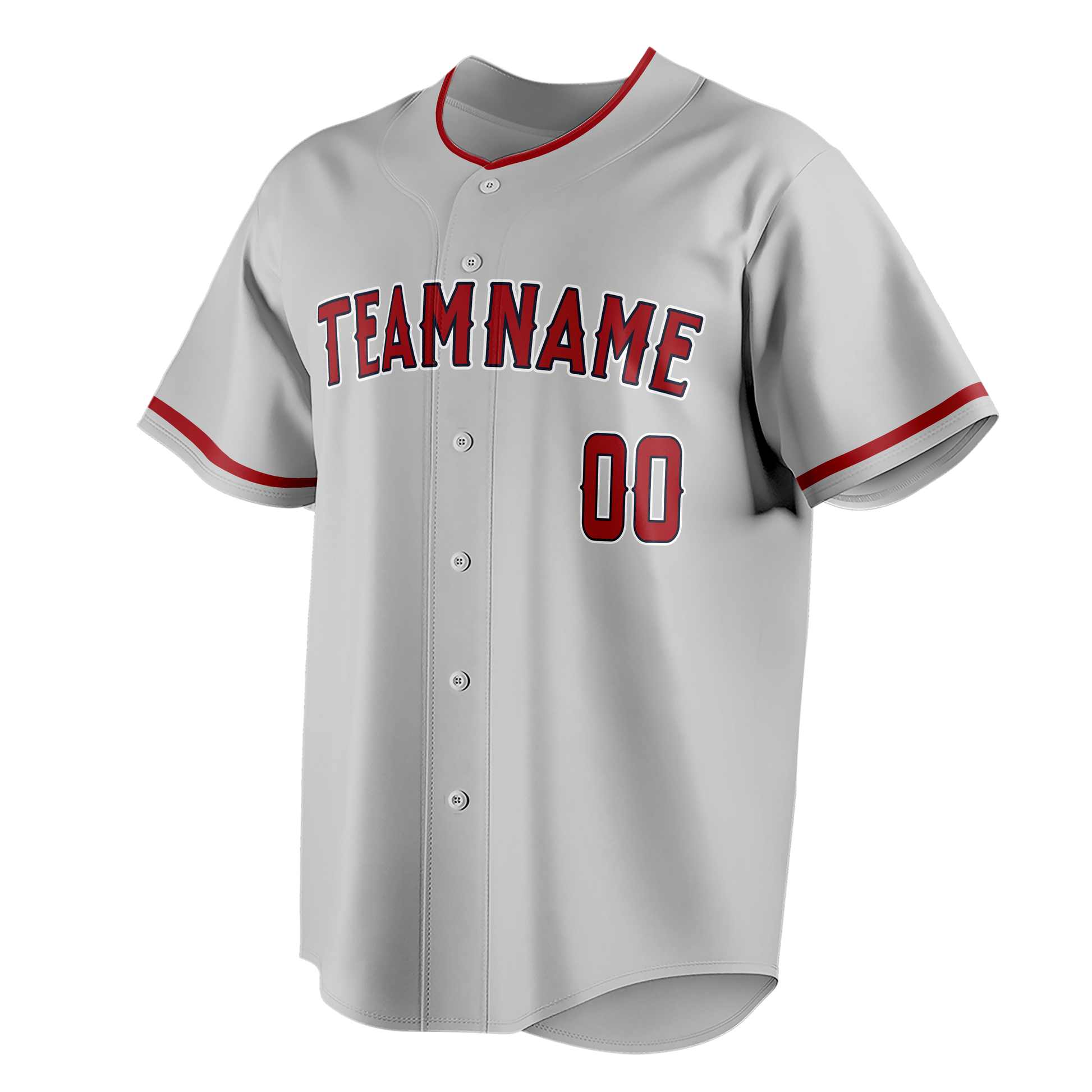 Custom Silver & Maroon Colors Design Sports Baseball Jersey