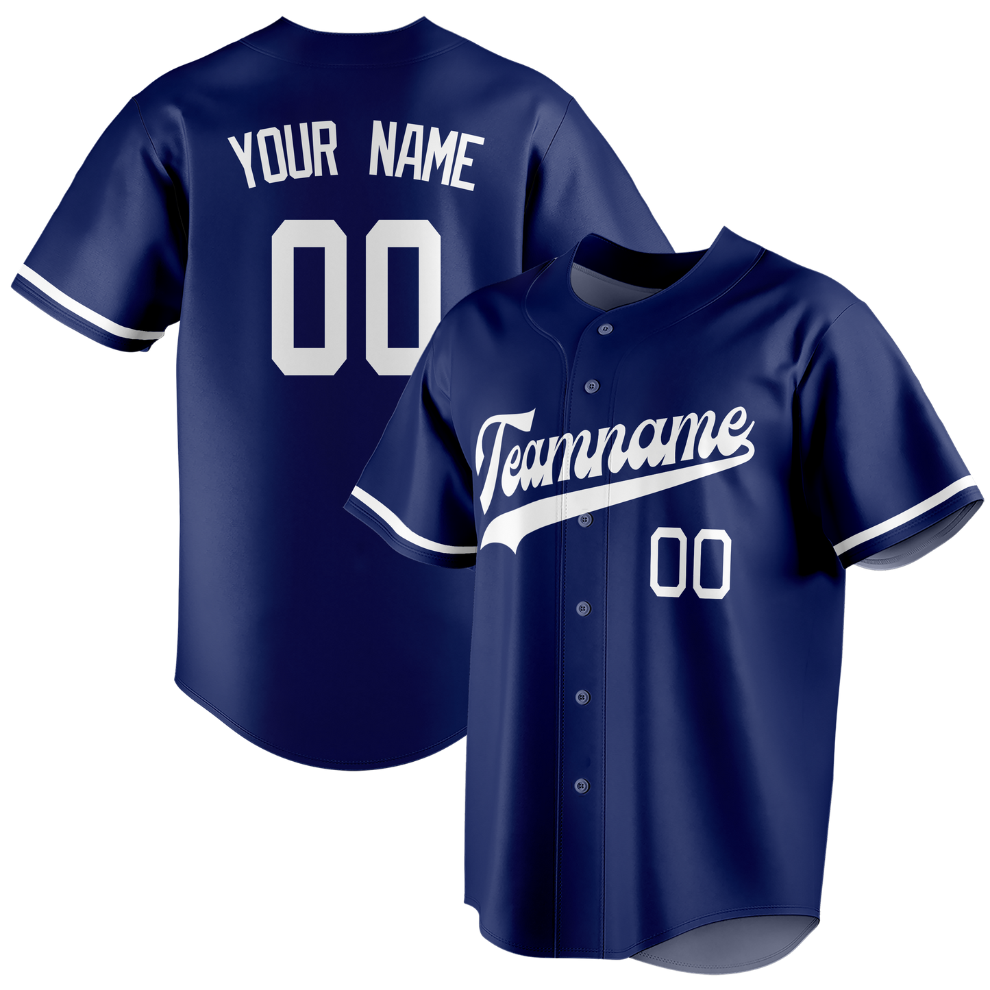 Custom Royal Blue & Black Colors Design Sports Baseball Jersey