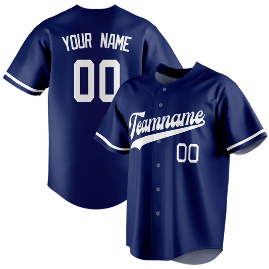 Custom Royal Blue & Black Colors Design Sports Baseball Jersey