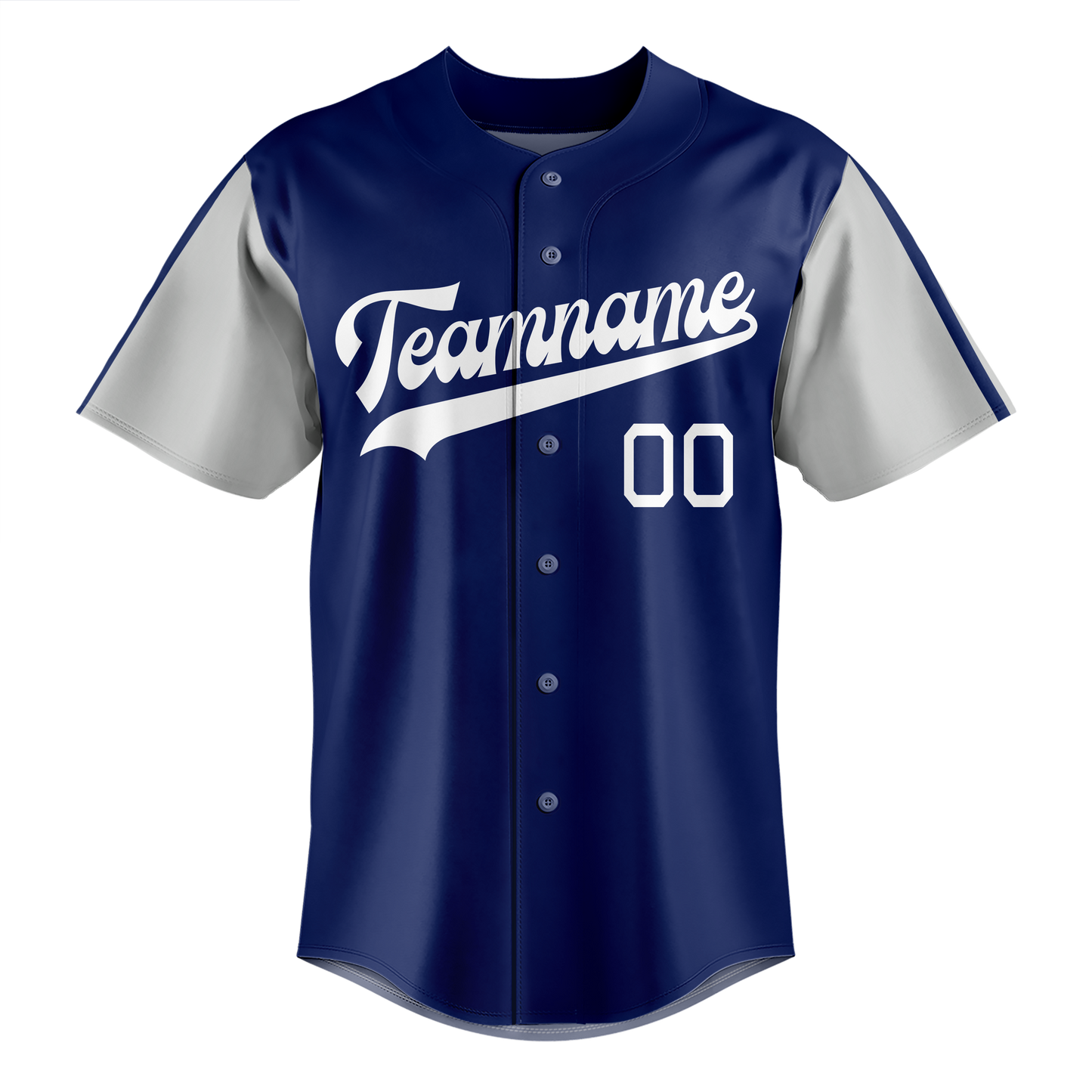 Custom Royal Blue & Silver Colors Design Sports Baseball Jersey