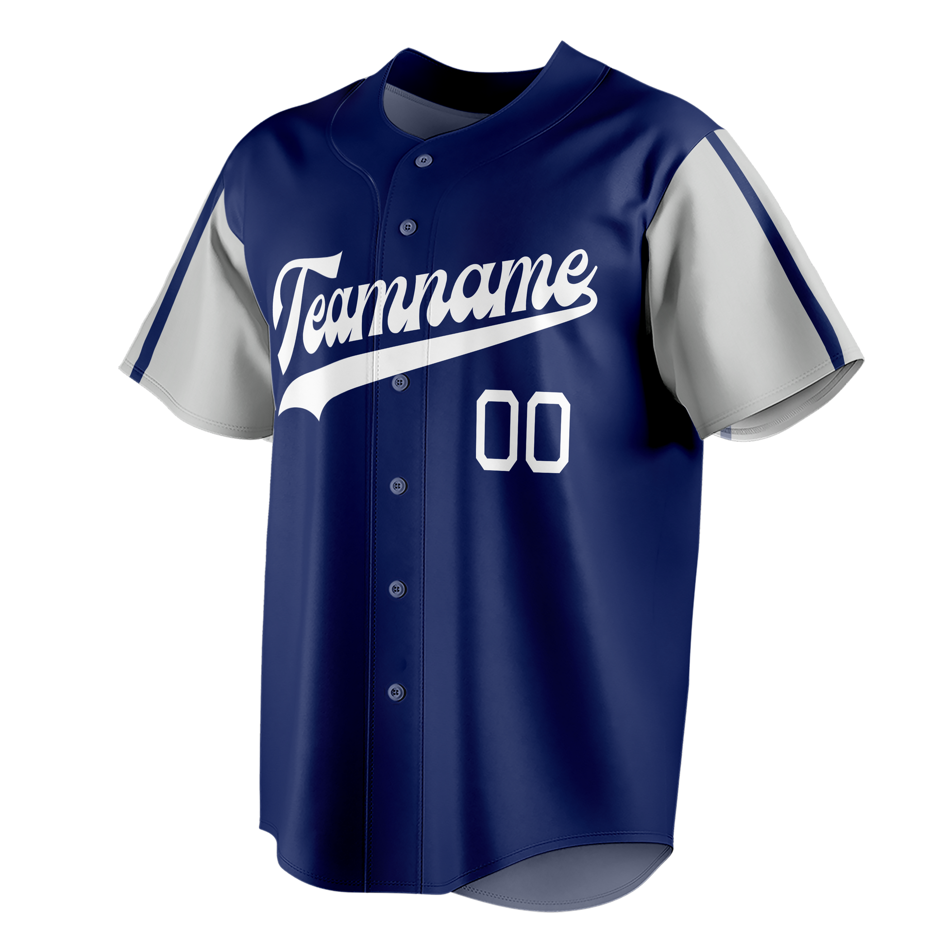 Custom Royal Blue & Silver Colors Design Sports Baseball Jersey