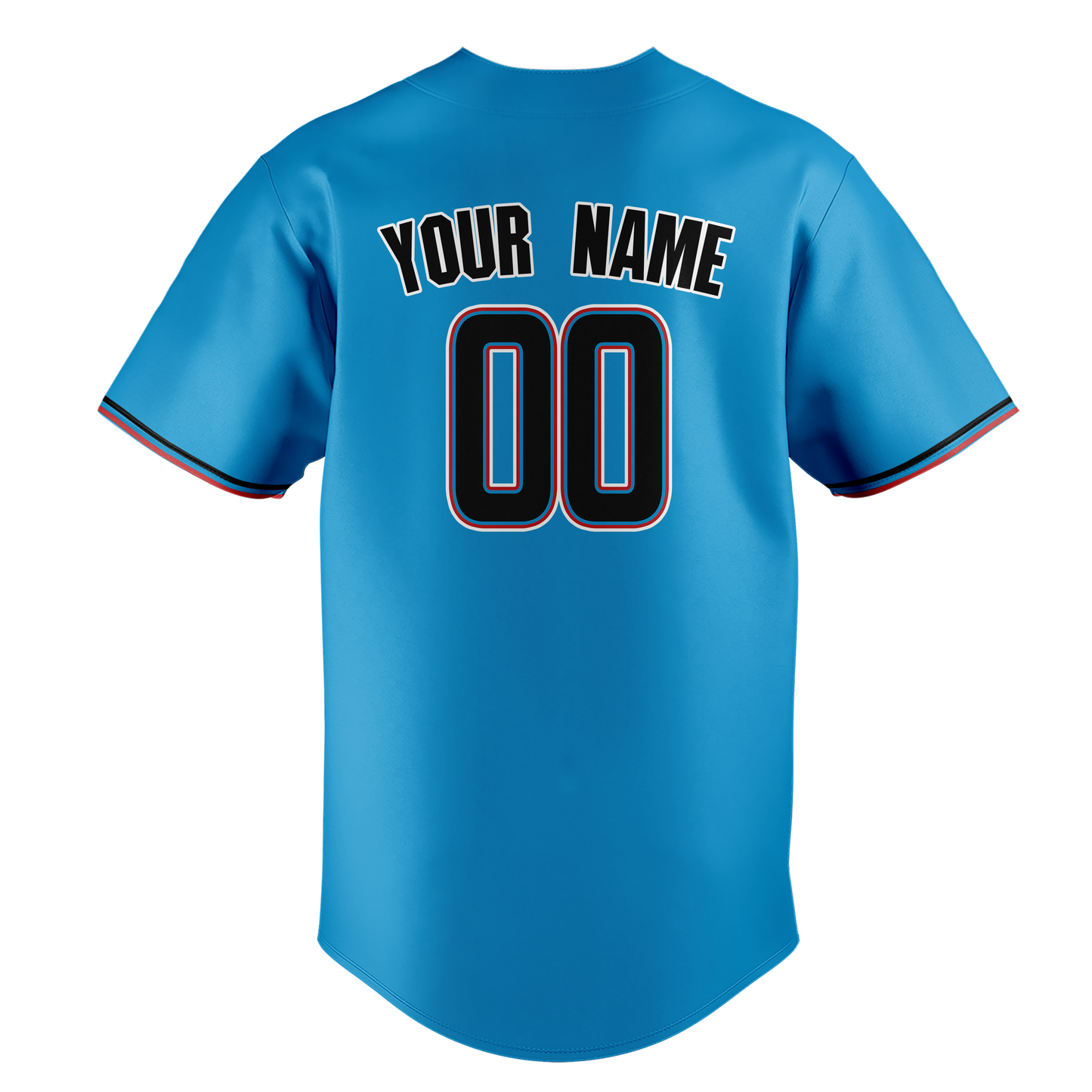 Custom Blue & Black Colors Design Sports Baseball Jersey