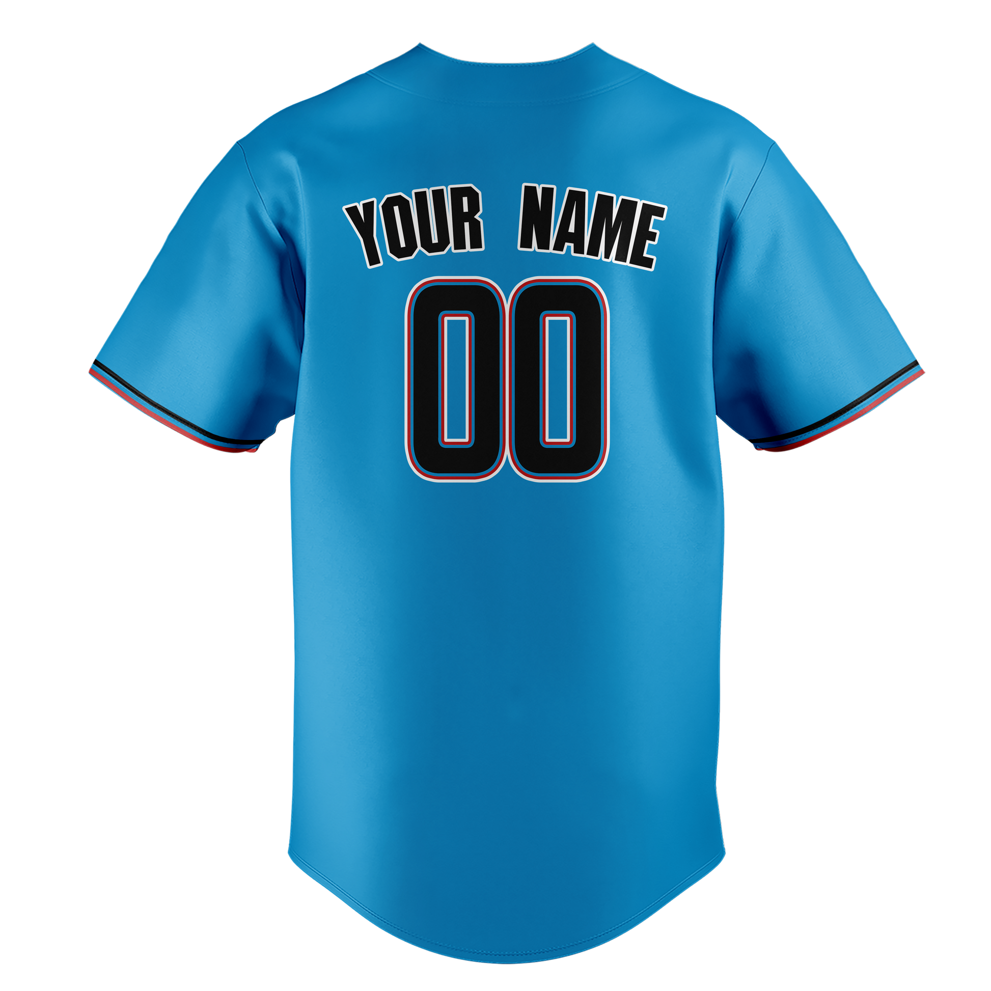 Custom Blue & Black Colors Design Sports Baseball Jersey