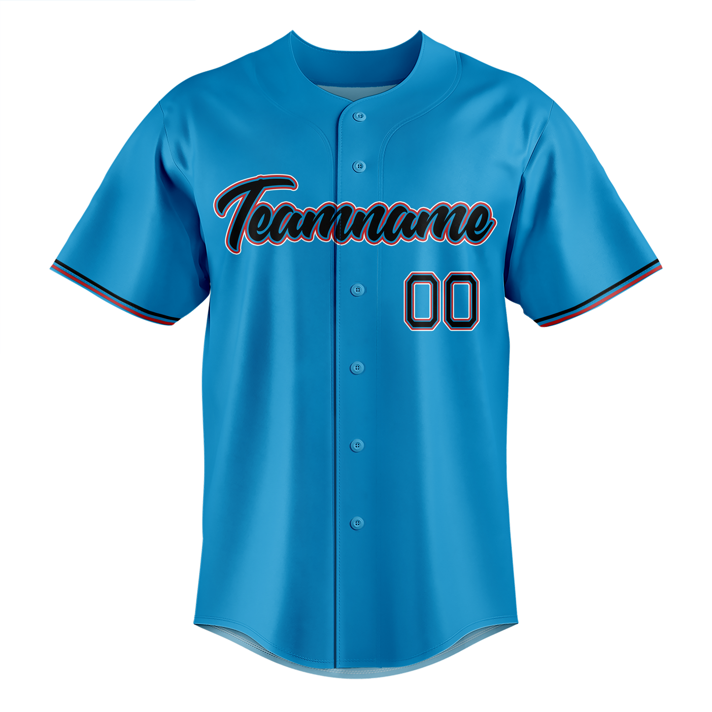 Custom Blue & Black Colors Design Sports Baseball Jersey