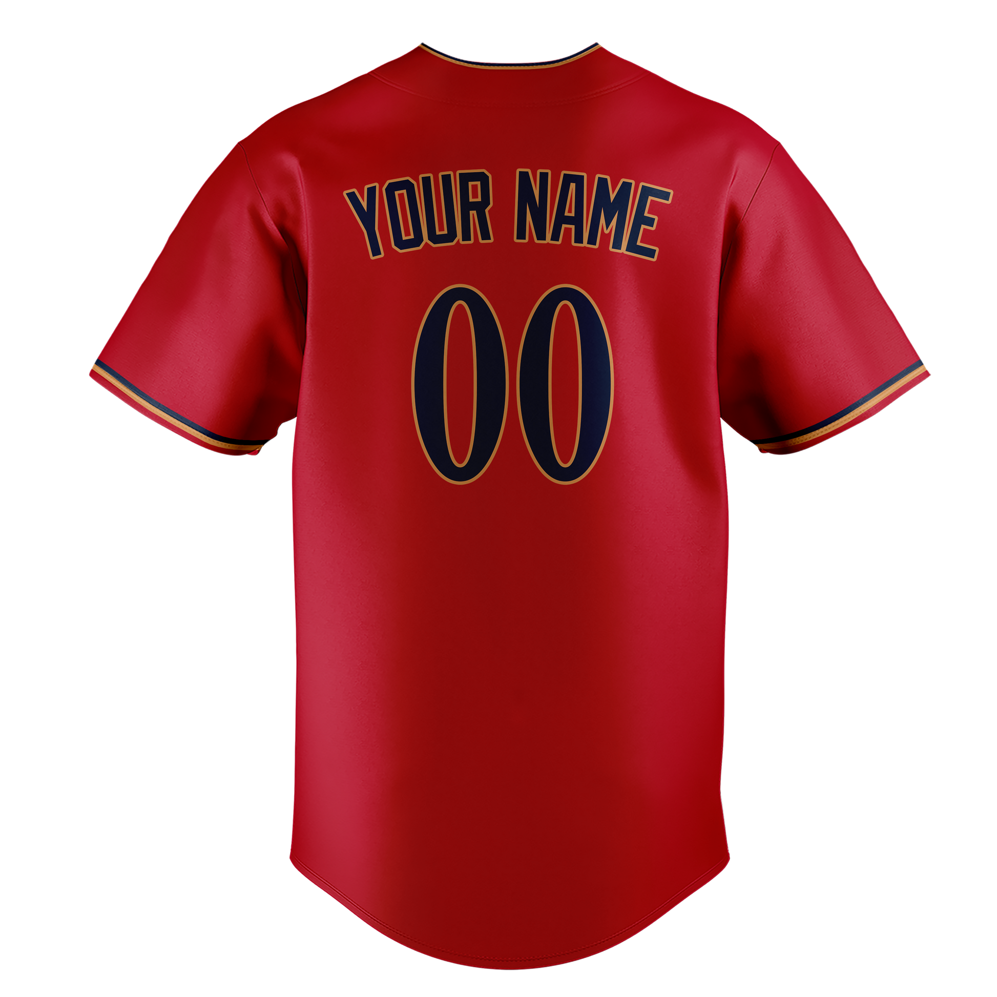 Custom Red & Navy Blue Colors Design Sports Baseball Jersey